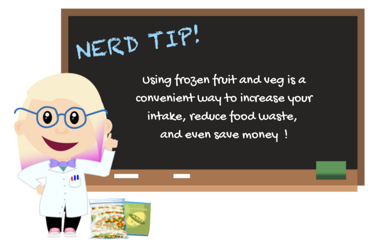A cartoon scientist stands in front a blackboard